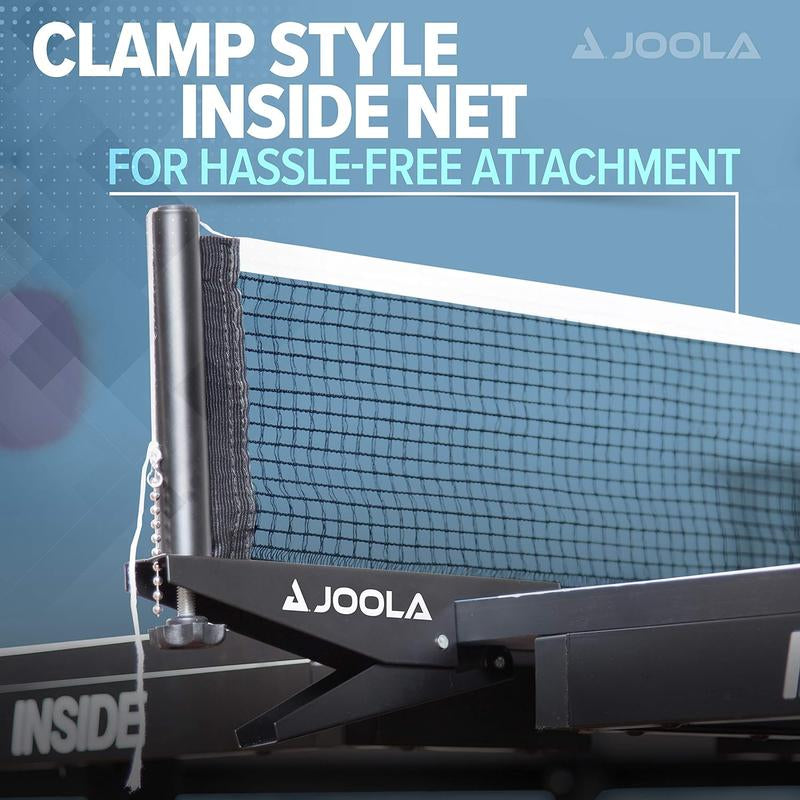 JOOLA inside - Professional MDF Indoor Table Tennis Table with Quick Clamp Ping Pong Net and Post Set - 10 Minute Easy Assembly - Ping Pong Table with Single Player Playback Mode JOOLA