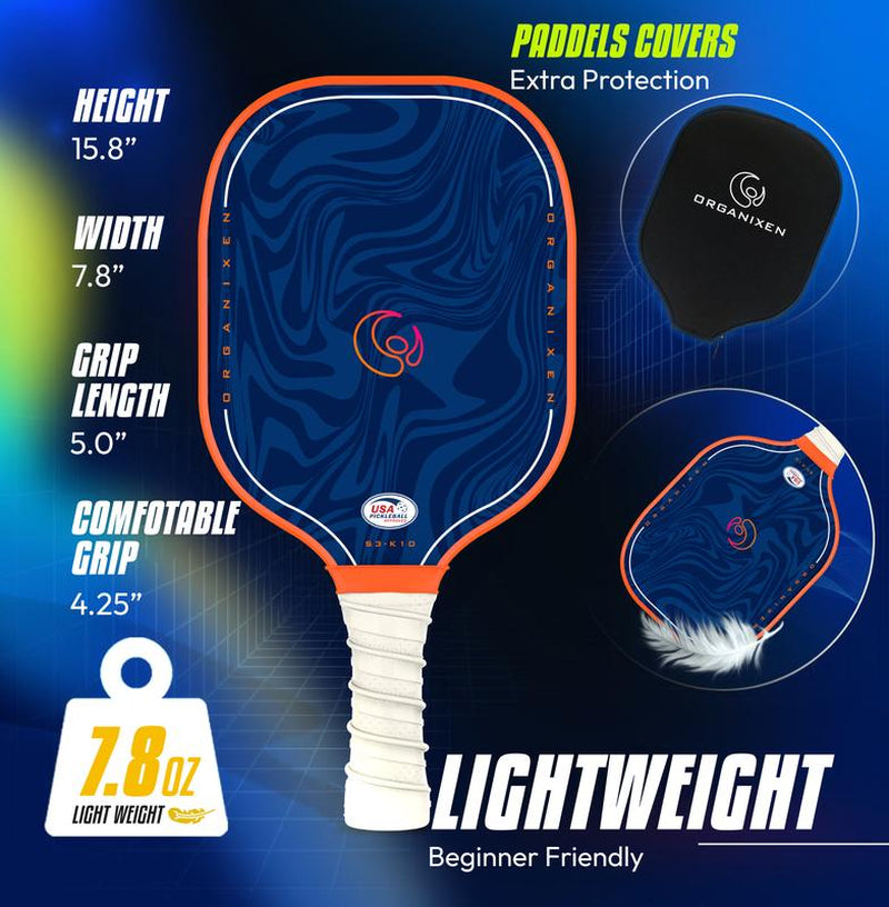 Professional Pickleball Paddle Set for Men and Women - USAPA Approved with 4 Balls, 2 Cooling Towels, and Carry Bag