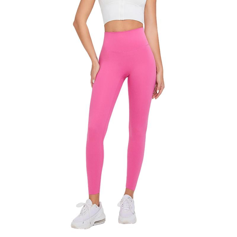 LYCRA Women'S Plain High Waist Tummy Control Buttlifting Sports Leggings, Stretchy Seamlesscomfy Breathable Skinny Pants for Yoga Gymfitness Workout, Ladies Sportswear Bottoms