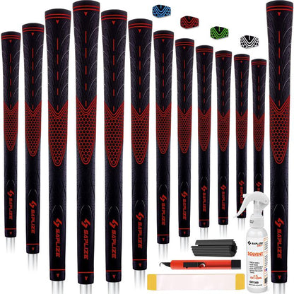 SAPLIZE Classic Rubber Golf Grips 13 Pack, High Feedback