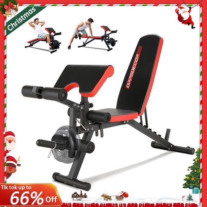 OPPSDECOR Olympic Adjustable Weight Bench Press with Leg Extension and Preacher Curl Pad, 900 lbs Capacity for Home Gym