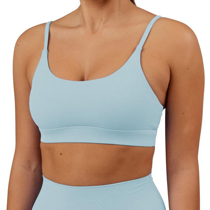 Dailiweistrappy Women's High Support Sports Bra and Open Back Crop Tank for Athletic Activities