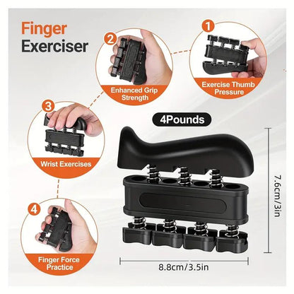 5 Pack Grip Strength Trainer Kit - Hand Grip Strengthener, Finger Exerciser, Hand Extension Exerciser - Stress Relief Ball and Forearm Workout Ring for Muscle Building and Injury Recover - Gymtok