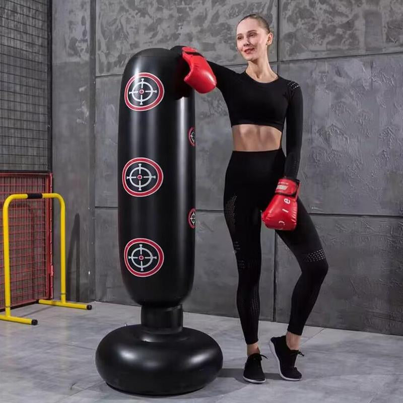 Inflatable Punching Bag, Tumbler Boxing Column for Fitness, Inflatable Boxing Column for Adults, Exercise Equipment Boxing Accessories, Thicken Fitness Equipment for Home Gym Workout