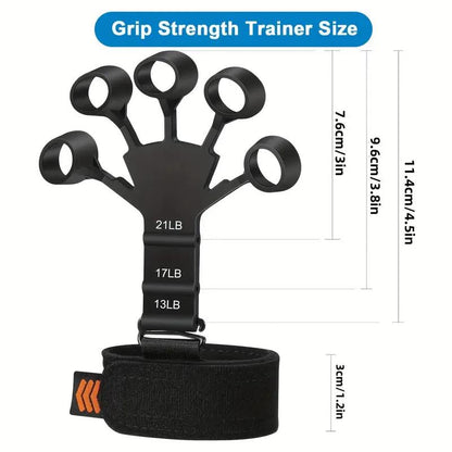 5 Pack Grip Strength Trainer Kit - Hand Grip Strengthener, Finger Exerciser, Hand Extension Exerciser - Stress Relief Ball and Forearm Workout Ring for Muscle Building and Injury Recover - Gymtok