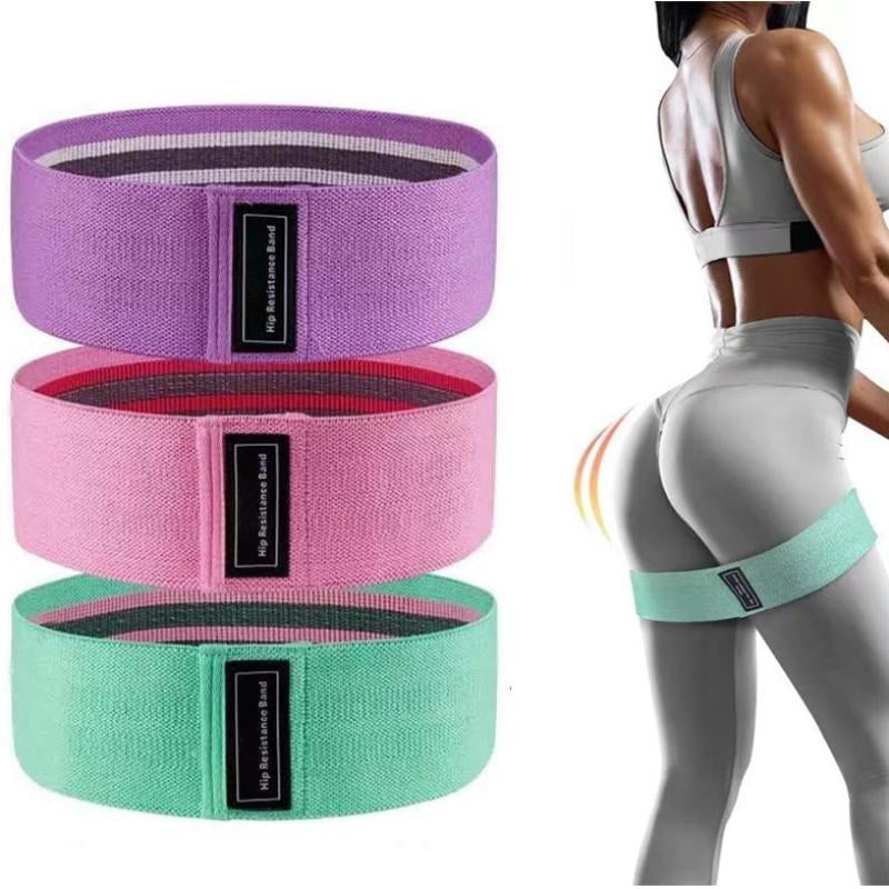 Professional Resistance Band Set - 3 Non-Slip Elastic Bands for Hip Training, Squats, Lunges, and Stretching - Ideal Gym Accessories and Holiday Gift