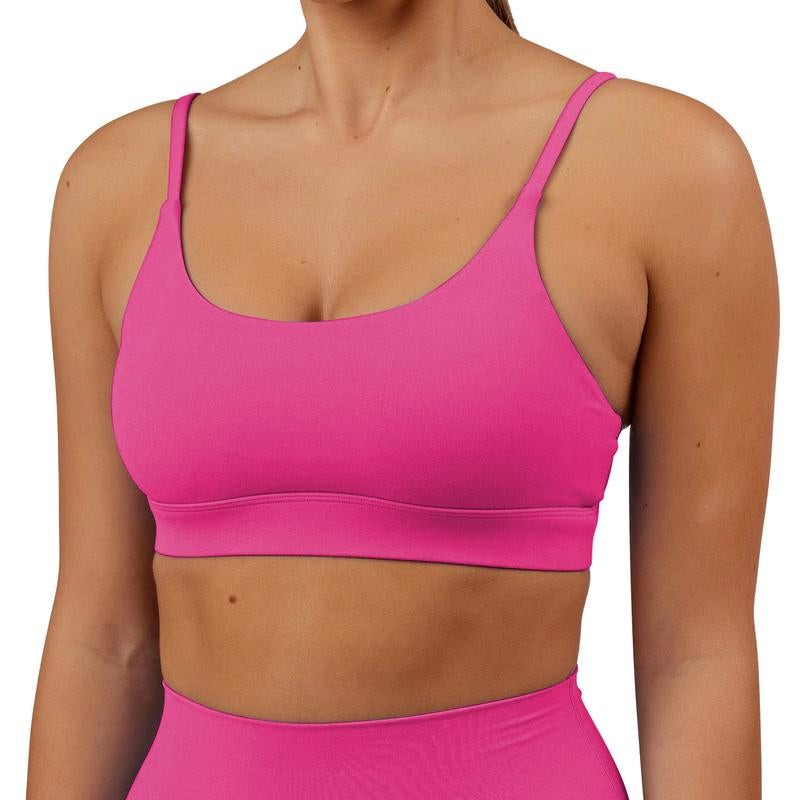 Dailiweistrappy Women's High Support Sports Bra and Open Back Crop Tank for Athletic Activities