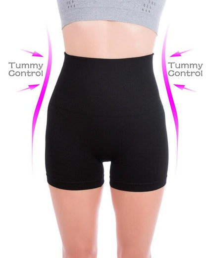 Homma Women's High-Waist Tummy Control Activewear Biker Shorts - Seamless Fitness Yoga Shorts_S737