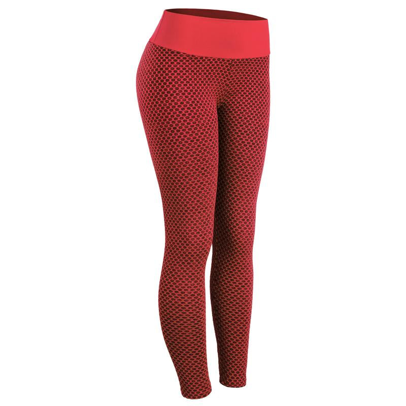 Seamless High-Waist Plaid Leggings for Women - Breathable Fitness and Yoga Pants