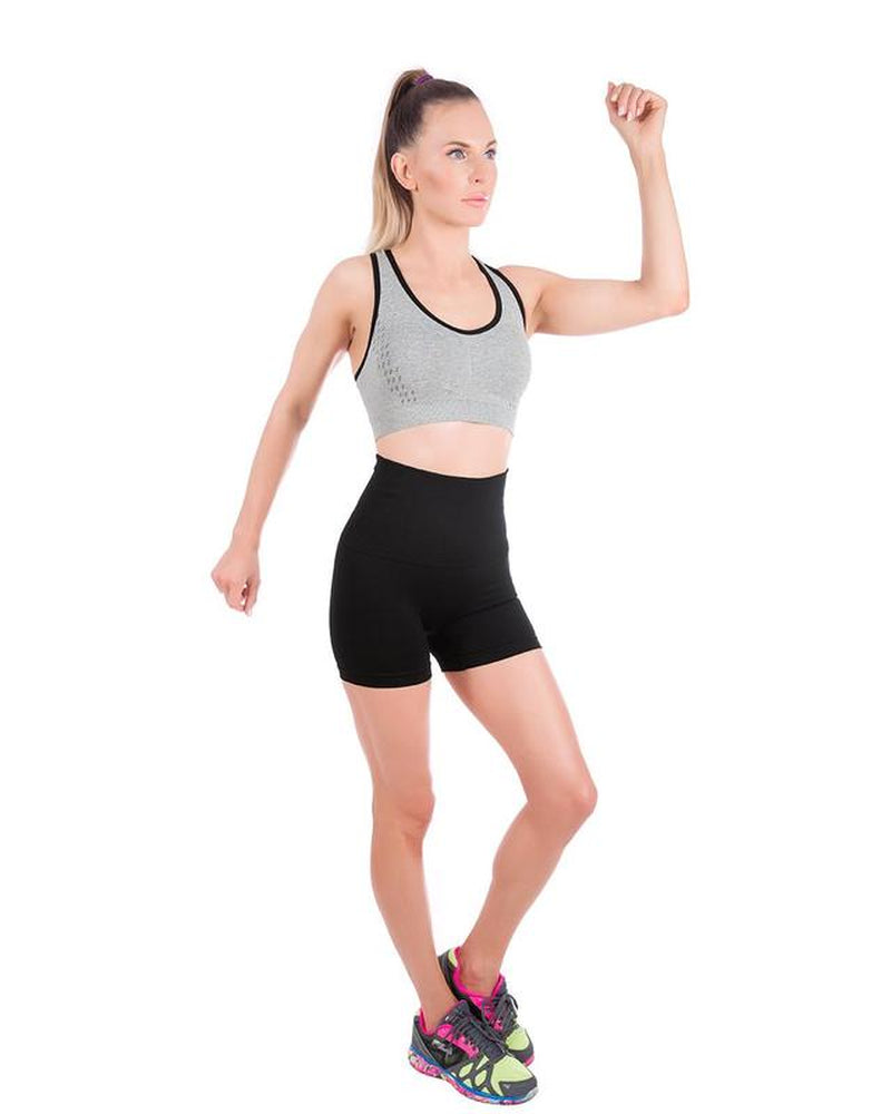 Homma Women's High-Waist Tummy Control Activewear Biker Shorts - Seamless Fitness Yoga Shorts_S737