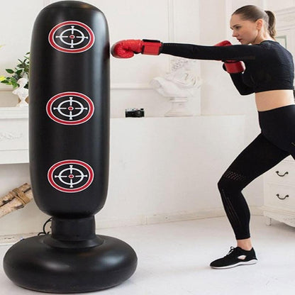 Inflatable Punching Bag, Tumbler Boxing Column for Fitness, Inflatable Boxing Column for Adults, Exercise Equipment Boxing Accessories, Thicken Fitness Equipment for Home Gym Workout